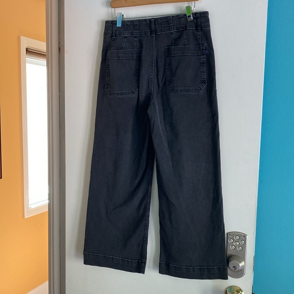 Pilcro Anthropologie The Day Tripper Womens Denim Wide Leg Crop Pants Size 29 - Picture 3 of 14